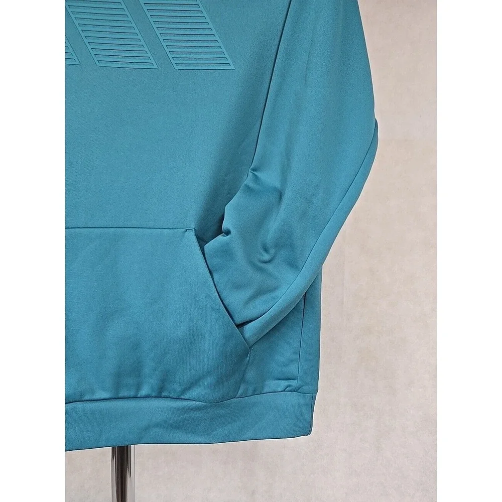 NWT Adidas Mens Hoodie Size Medium‎ Hooded Fleece Pullover Sweatshirt Logo Green